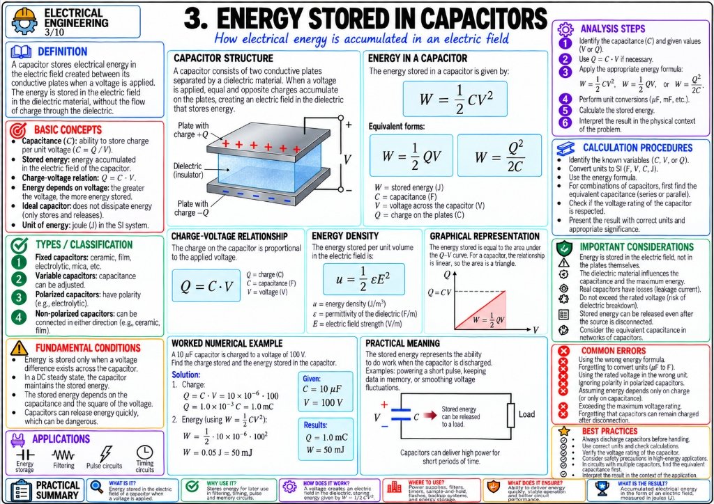 3. Energy Stored in Capacitors